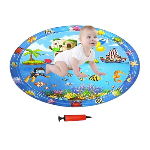 Kühlmatte für Haustiere, kratzfeste Wasserspielmatte für Hunde, 100 x 100 cm, interaktives sensorisches Spielzeug, aufblasbares Haustier-Eiskissen mit Pumpe für heißes Wetter, drinnen und draußen Kühlmatte für Haustiere, kratzfeste Wasserspielmatte für Hunde, 100 x 100 cm, interaktives sensorisches Spielzeug, aufblasbares Haustier-Eiskissen mit Pumpe für heißes Wetter, drinnen und draußen von Generisch