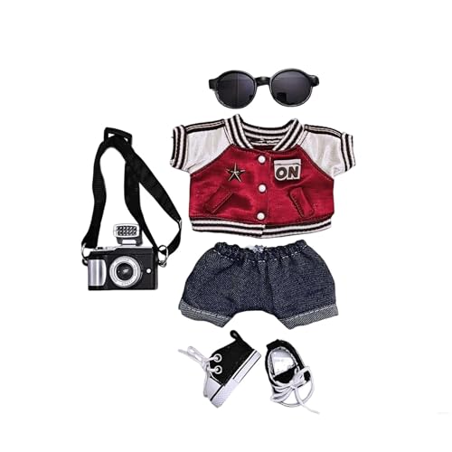 Künstlerische Trainingsgeräte Kleidung für Puppen (Keine Puppe) Handgemachte Kleidung für Puppen Outfits für 17cm Sammlerstücke Stilvolle für den Urlaub Kunsthandwerk Für Kinder 4-6 (Black, 11x4x4cm) von Generisch