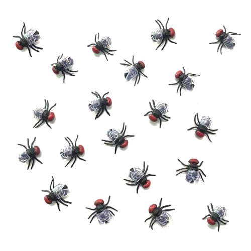 Kunststoff Fliegenspielzeug, 20 Stück Gefälschte Fliegen Modell für knifflige Horror Halloween Dekorationen, Narrentag Streich Geschenke für Kinder Kunststoff Fliegenspielzeug, 20 Stück Gefälschte Fliegen Modell für knifflige Horror Halloween Dekorationen, Narrentag Streich Geschenke für Kinder von Generisch