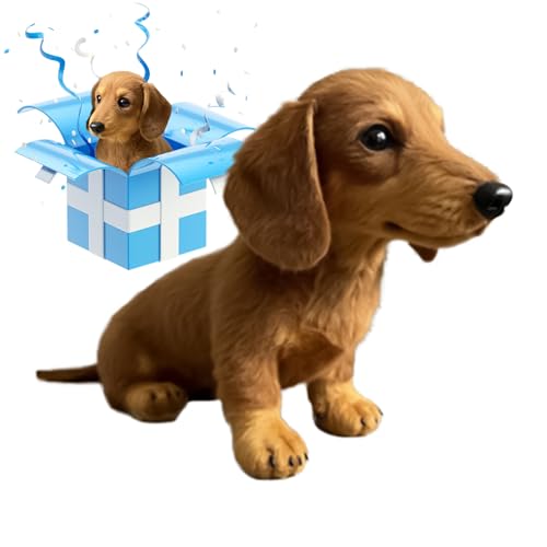 Kuscheltier,Emotionaler Spielhund,Dackel Kuscheltier,Niedlich Dackel Stofftier,dackel Hund Für Rucksack Freunde Zuhause Kinder Reise Jubiläen Arbeitsplatz Geburtstag Erwachsene von Generisch