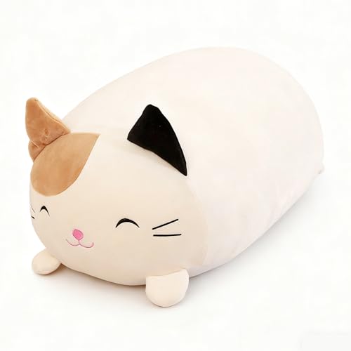 Kuscheltier Stofftier Kawaii Katze Plüsch Kissen Spielzeug Kätzchen Plüsch Wurfkissen Geschenk für Kinder Mädchen 3+ Jahre (30cm) von Generisch