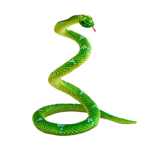 Kuscheltiere Realistisches Spielzeug Langes Ausgestopftes Lebensechtes Spielzeug Für Kinder Als Party Streich Requisiten Versteckspiel Katzentoys (Green, A) von Generisch