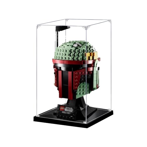 LE*GO 75277 TIE Boba Fett Helmet Vitrine mit Star Wa*rs Hintergrund – Staubdichte Acryl Display Box mit Diorama-Szene – Schutzbox für Helm Serie – Geschenkidee für Star Wa*rs Fans (3mm) von Generisch