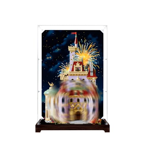 LE-GO 43263 Castle Acryl-Schaukasten, LE-GO 43263 Vitrine, staubdicht, transparent, 43263 kreative Geschenke, mit schönem Hintergrund (nur Displaybox) (Stil B) von Generisch