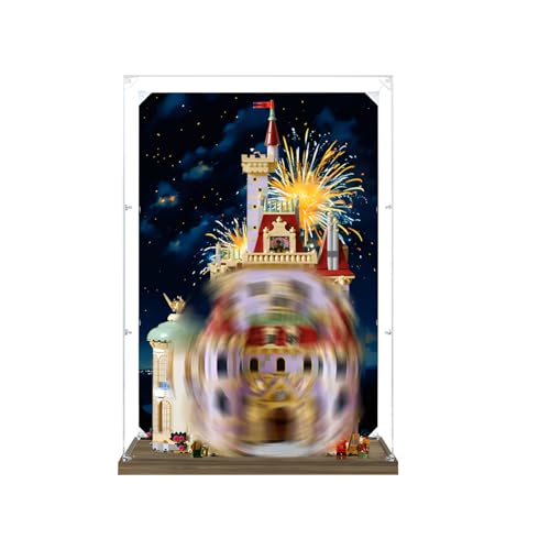 LE-GO 43263 Castle Acryl-Schaukasten, LE-GO 43263 Vitrine, staubdicht, transparent, 43263 kreative Geschenke, mit schönem Hintergrund (nur Displaybox) (Stil D) von Generisch