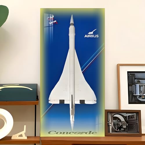 LED Display Wandboard Wandhalterung für LE-GO 10318 für Concorrde mit Le-go Auto Haken Halterung Wandmontage Geschenkideen Dekoration (kein Modell) (C+USB Licht) von Generisch
