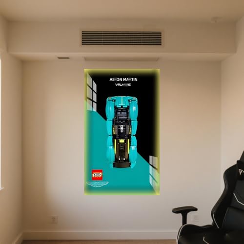 LED Display Wandboard Wandhalterung für LE-GO für 42208 Astoon Martiin Valkyriie mit Le-go Auto Haken Halterung Wandmontage Geschenkideen Dekoration (kein Modell) (USB Licht) von Generisch