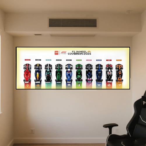 LED Display Wandboard Wandhalterung für LE-GO für Speed F-1 10-in-1 77242 77243 77244 77245 77249 77250 77251 mit Le-go Haken Halterung Wandmontage Geschenkideen Dekoration (kein Modell) (USB Licht+ von Generisch
