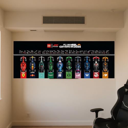 LED Display Wandboard Wandhalterung für LE-GO für Speed F-1 10in1 77242 77243 77244 77245 77249 77250 77251 mit Le-go Haken Halterung Wandmontage Geschenkideen Dekoration (kein Modell) (Schwarz) von Generisch