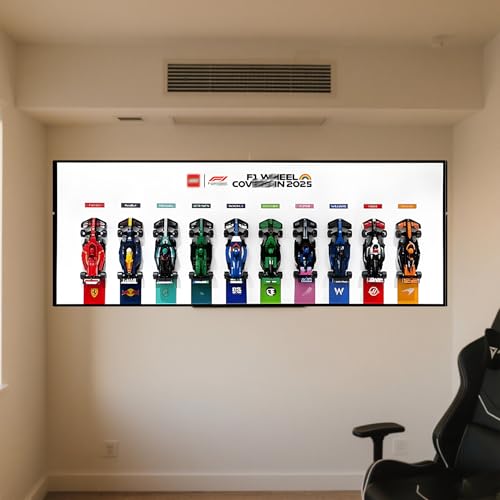 LED Display Wandboard Wandhalterung für LE-GO für Speed F-1 10in1 77242 77243 77244 77245 77249 77250 77251 mit Le-go Haken Halterung Wandmontage Geschenkideen Dekoration (kein Modell) (Weiß) von Generisch