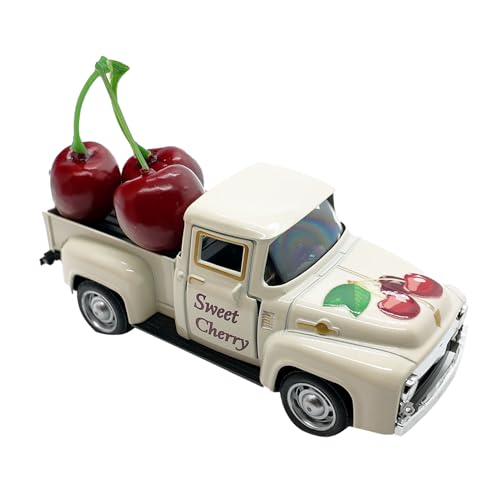 LKW Deko, Retro LKW Mit 3 Kunststoff Früchten, Kreatives Fahrzeug Tischdekoration Dekoobjekt Für Klassenzimmer Küche Bauernhaus Zentrumstück LKW Deko, Retro LKW Mit 3 Kunststoff Früchten, Kreatives Fahrzeug Tischdekoration Dekoobjekt Für Klassenzimmer Küche Bauernhaus Zentrumstück von Generisch