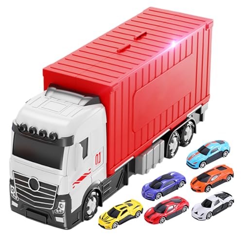 LKW -Spielzeug - LKW -Spielset im Alter von 3 bis 6 mit transformierbarem faltbarem Auto | Rennstrecke Bildung Interaktives Fahrzeugspielzeug für Sandbox -Strandabenteuer im Freien im Freien, K von Generisch