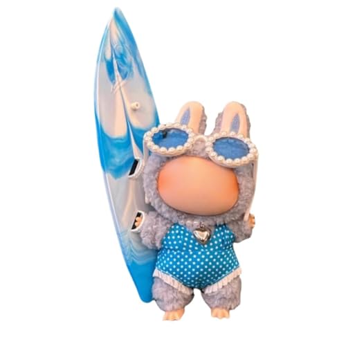 La-pu-bu Doll Clothes,17cm Doll Clothing Outfit Summer Accessories Set, Swimming 3 pics Set (no Doll) (Blue Polka dot Swimsuit + Surfboard + Necklace + Glasses) (A1) von Generisch