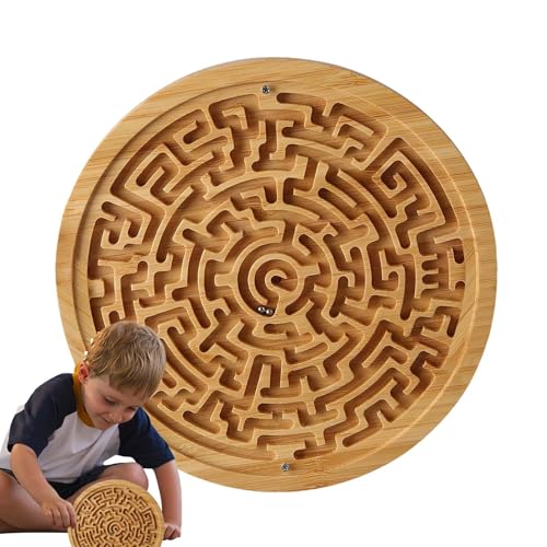 Labyrinth-Puzzle Aus Holz Kinder, Rundes Labyrinth-Brett Aus Holz | Puzzle Round Maze Labyrinth Brettspiel | Sorgfältig Poliertes Lernspielzeug Für Teenager, Erwachsene, Kleinkinder Und Kinder Labyrinth-Puzzle Aus Holz Kinder, Rundes Labyrinth-Brett Aus Holz | Puzzle Round Maze Labyrinth Brettspiel | Sorgfältig Poliertes Lernspielzeug Für Teenager, Erwachsene, Kleinkinder Und Kinder von Generisch