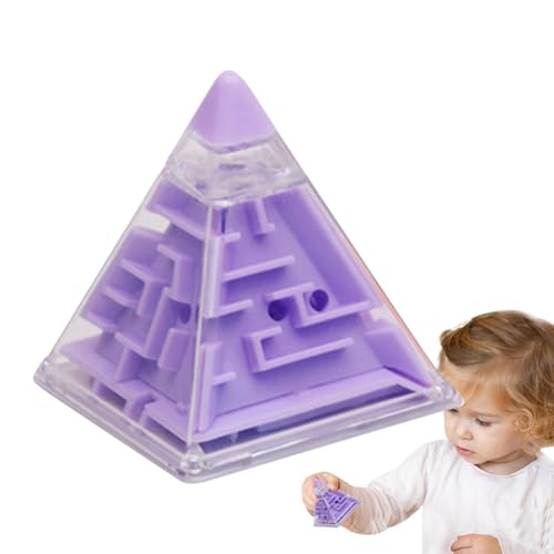 Labyrinth-Puzzle-Würfel-Spiel | Memory Sequential Pyramid Brain Teasers Game - Pädagogische Pyramidenpuzzles für Kinder – Strumpffüller, Goodie-Bag-Füller von Generisch