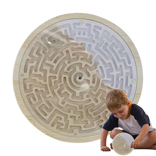 Labyrinth Spiel - Holz Labyrinth Bretter Für Kinder | Mit 2 Metall Kugeln Runde Brett Für Reisen Partys Klassenraum Familie Jugendliche Kinder Erwachsene Labyrinth Spiel - Holz Labyrinth Bretter Für Kinder | Mit 2 Metall Kugeln Runde Brett Für Reisen Partys Klassenraum Familie Jugendliche Kinder Erwachsene von Generisch