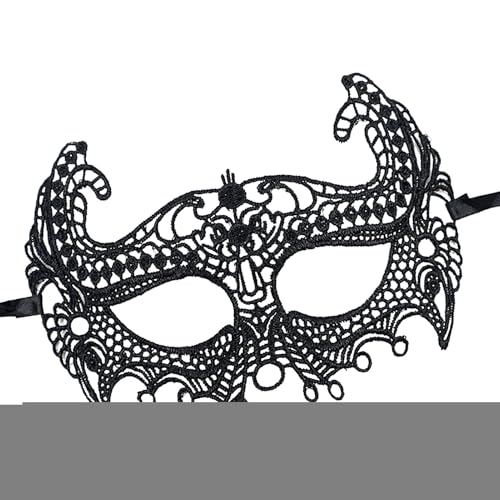 Lace Schwarz Augenmaske - Damen Performance Schlafmaske - Augenmaske für Party Cosplay Bühnenauftritte Halloween Weihnachten von Generisch