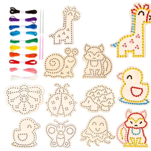 Lacing Cards, Color Recognition Toys,Durable Material Lightweight Toy Safe Design Preschool Activity Road Trip Quiet Time, Road Trip Toy for Kids, Fun, Outdoor, Home von Generisch