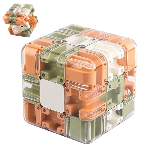 Large 3D Labyrinth Cube Puzzle, 3D Magic Cube Maze Ball Puzzle, Puzzles Maze Cubes & Ball, 3x3 Roller Balls Cubes, for Stress Relief & Logic Development, Improve Spatial Recognition (1 PC) von Generisch