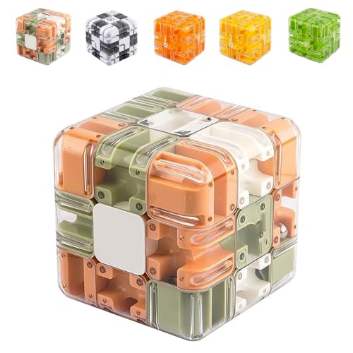 Large 3D Labyrinth Cube Puzzle, 3D Magic Cube Maze Ball Puzzle, Spatial Awareness Brain Training Toy, Stress Relief Educational Toys for Teenagers and Adults (Style-A) von Generisch