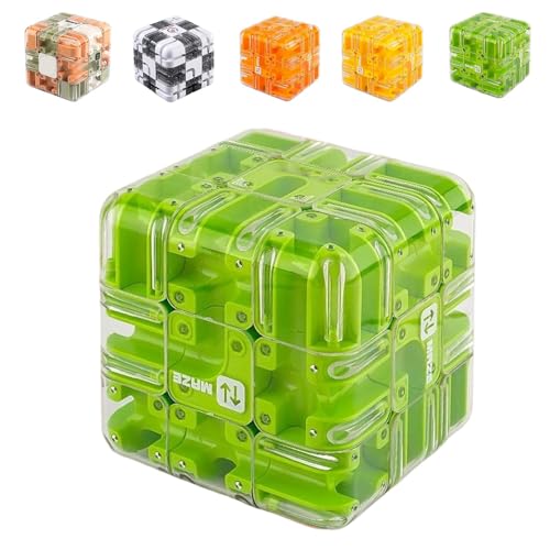 Large 3D Labyrinth Cube Puzzle, 3D Magic Cube Maze Ball Puzzle, Spatial Awareness Brain Training Toy, Stress Relief Educational Toys for Teenagers and Adults (Style-C) von Generisch