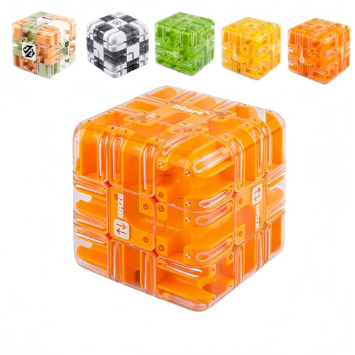 Large 3D Labyrinth Cube Puzzle,Magic Cube Maze Ball Puzzle,Engaging Brain Teaser Toy,Marble Magic 3x3 Challenge Mazes Ball for Stress Relief,Cultivate Logical Thinking,Mind Teaser Game (Style-C) von Generisch