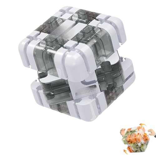 Large 3D Labyrinth Cube Puzzlelarge - Engaging Brain Teaser Toy, 3D Magic Cube Maze Ball Puzzle, Educational Focus Game Gift for Adults Teens (Grey) von Generisch