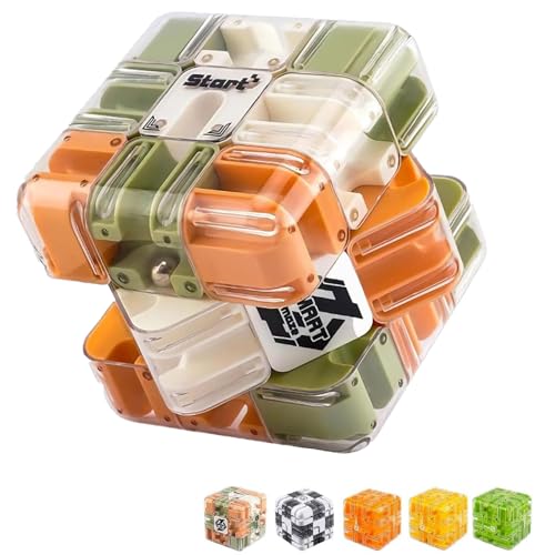 Large 3D Maze Cube Puzzle - Brain Teaser Toy for Adults & Teens, Logic Game for Spatial Awareness, Brain Training & Stress Relief, Educational Gift Idea (A) von Generisch