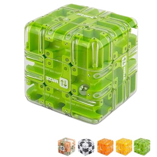 Large 3D Maze Cube Puzzle - Brain Teaser Toy for Adults & Teens, Logic Game for Spatial Awareness, Brain Training & Stress Relief, Educational Gift Idea (D) von Generisch