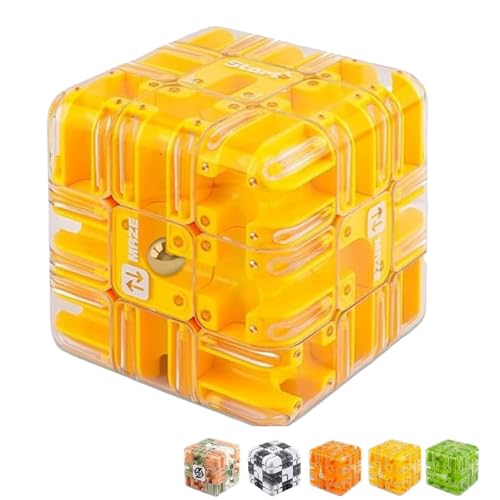 Large 3D Maze Cube Puzzle - Brain Teaser Toy for Adults & Teens, Logic Game for Spatial Awareness, Brain Training & Stress Relief, Educational Gift Idea (E) von Generisch