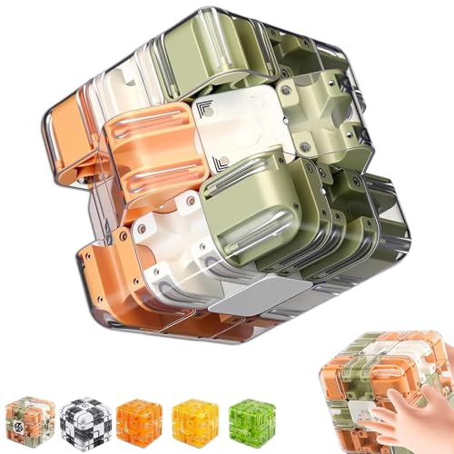 Large Labyrinth 3-D Puzzle Maze Cube - Engaging Brain Teaser Toy, High - Difficulty Puzzle, Game Gravity Three-Dimensional Magic Cube Brain Teaser Ball Relief Items (Colorful) von Generisch