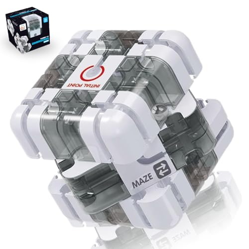 Large Labyrinth 3D Maze Cube, Logical Challenge 3x3 Maze Puzzle Cube, Engaging Brain Teaser, Spatial Awareness Brain Training Toy (Black and White) von Generisch