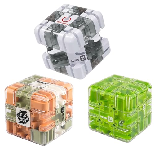 Large Labyrinth 3D Maze Cube, Logical Challenge 3x3 Maze Puzzle Cube, Engaging Brain Teaser, Spatial Awareness Brain Training Toy (Family-A) von Generisch
