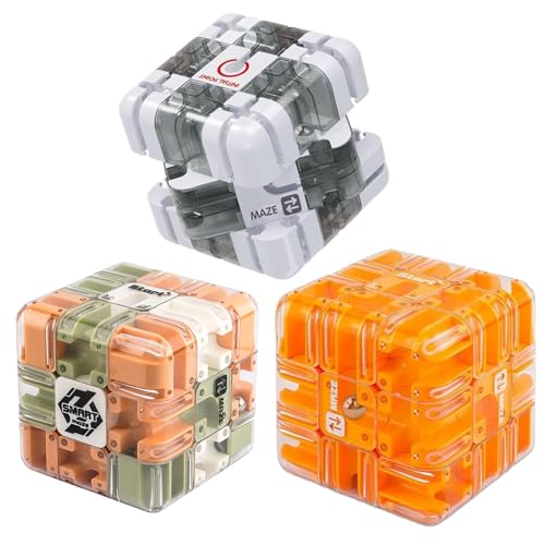 Large Labyrinth 3D Maze Cube, Logical Challenge 3x3 Maze Puzzle Cube, Engaging Brain Teaser, Spatial Awareness Brain Training Toy (Family-C) von Generisch
