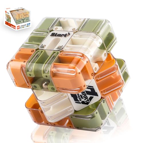 Large Labyrinth 3D Maze Cube, Logical Challenge 3x3 Maze Puzzle Cube, Engaging Brain Teaser, Spatial Awareness Brain Training Toy (Moody Tones) von Generisch