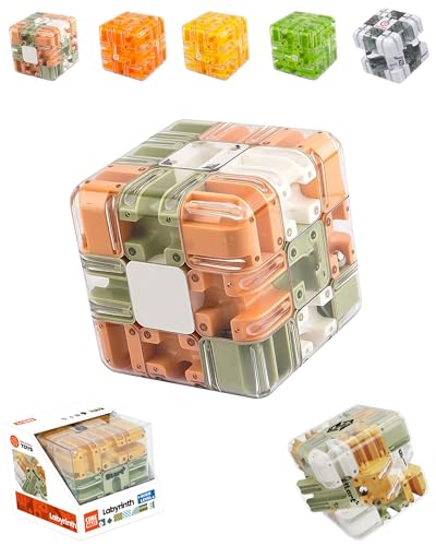 Large Labyrinth 3D Puzzles Maze Cube, 3D Magic Cube Maze Ball Puzzle, Engaging Brain Teaser Toy, Spatial Awareness Brain Training, Spatial Logic Puzzle for Kids and Adults (Mixed Colors) von Generisch