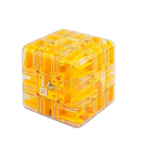 Large Labyrinth 3D Puzzles Maze Cube, Engaging Brain Teaser Toy, Spatial Awareness Brain Training Toy, Sharpen Hand-Eye Coordination and Concentration, for Kids and Adults (E) von Generisch