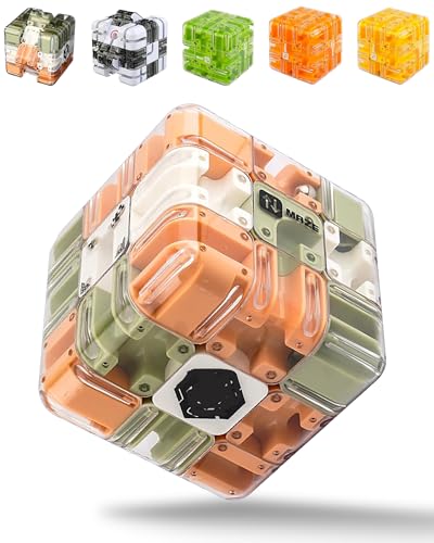 Large Labyrinth 3D Puzzles Maze Cube — 3x3 Handheld Maze Cube with Steel Ball, 2-in-1 Twist & Mazes Brain Teaser for Teen and Adult, A Travel Game That Requires High Thinking (Color-A) von Generisch