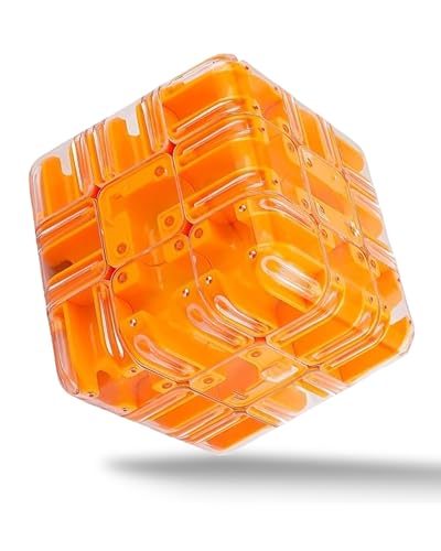 Large Labyrinth 3D Puzzles Maze Cube — 3x3 Handheld Maze Cube with Steel Ball, 2-in-1 Twist & Mazes Brain Teaser for Teen and Adult, A Travel Game That Requires High Thinking (Color-D) von Generisch