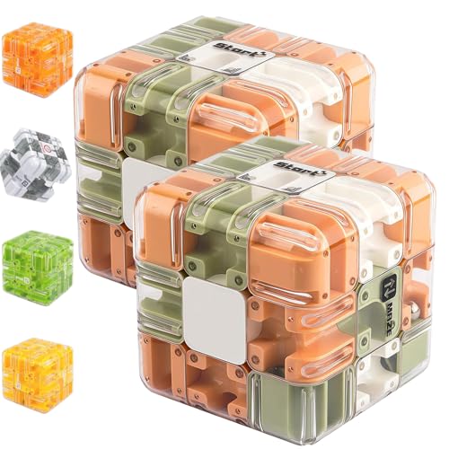 Large Labyrinth 3D Puzzles Maze Cube - Engaging Brain Teaser Toy, Maze Cube, Puzzle Ball, Resistant to Falling, Improve Concentration, Spatial Logic Puzzle for Kids and Adults (Mixed) von Generisch