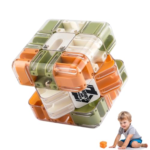 Large Labyrinth 3D Puzzles Maze Cube - Engaging Brain Teaser Toy,3D Maze Magic Cube & Ball,Brain Training Puzzle,Improve Spatial Recognition and Cultivate Logical Thinking (Colorful) von Generisch