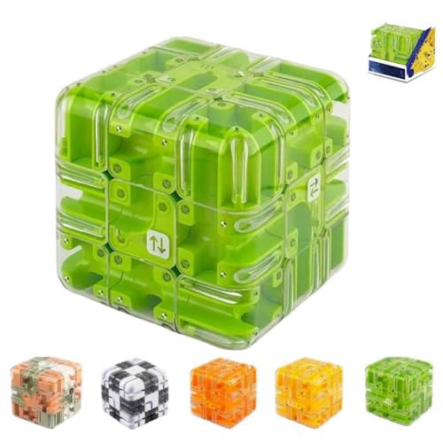 Large Labyrinth 3D Puzzles Maze Cube - Engaging Brain Teaser Toy,Educational Focus Game Gift for Adults Teens,Improve Spatial Recognition and Cultivate Logical Thinking (Orange) von Generisch