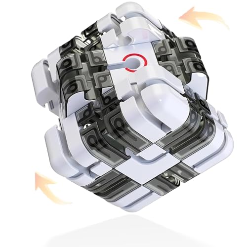 Large Labyrinth 3D Puzzles Maze Cube - Engaging Brain Teaser Toy Maze Ball, Develop The Ability to Concentrate, Thickened ABS Material, Sealed Cover Design, Puzzle for Adults Teens (Gray) von Generisch
