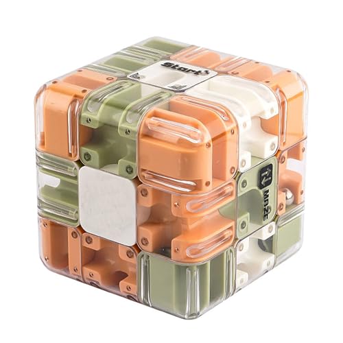 Large Labyrinth Maze Cube - 2-in-1 Twist Cube & Ball Maze Toy, Engaging Brain Teaser Toy for Brain Training, Family Competitive Play, Stress Balls for Adults (1pcs-A) von Generisch