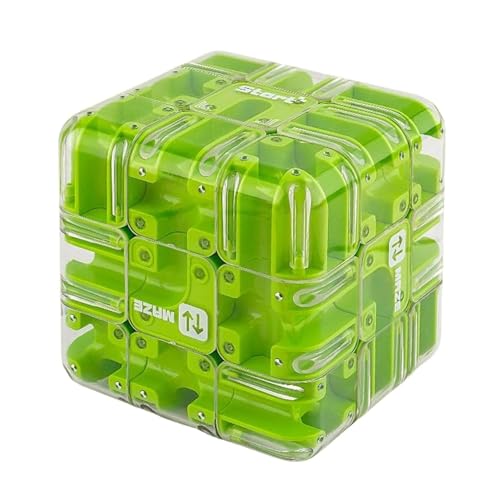 Large Labyrinth Maze Cube - 2-in-1 Twist Cube & Ball Maze Toy, Engaging Brain Teaser Toy for Brain Training, Family Competitive Play, Stress Balls for Adults (1pcs-B) von Generisch