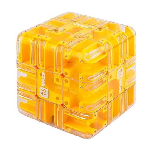Large Labyrinth Maze Cube - 2-in-1 Twist Cube & Ball Maze Toy, Engaging Brain Teaser Toy for Brain Training, Family Competitive Play, Stress Balls for Adults (1pcs-C) von Generisch