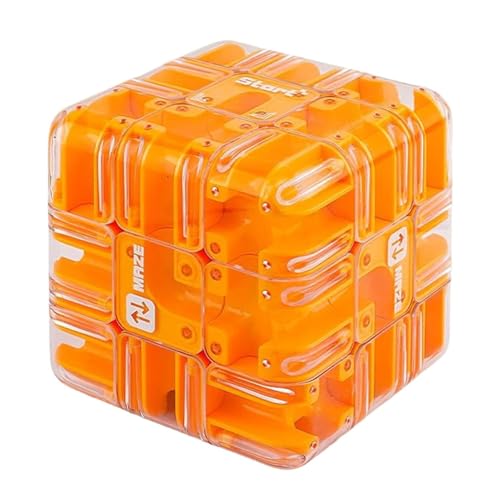 Large Labyrinth Maze Cube - 2-in-1 Twist Cube & Ball Maze Toy, Engaging Brain Teaser Toy for Brain Training, Family Competitive Play, Stress Balls for Adults (1pcs-D) von Generisch