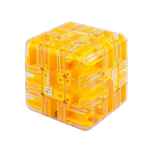 Large Labyrinth Puzzles Maze Cube - Engaging Brain Teaser Toy, 3D Magic Cube Maze Ball Puzzle, Spatial Awareness Brain Training Toy, for Adults Teens, Roller Ball Mazes Cubes von Generisch