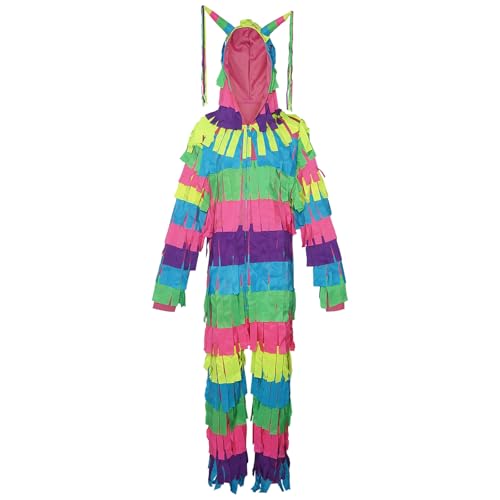 Las Pinatas Cosplay-Kostüm, bunter Overall, Bühnenkleidung, Halloween, Karneval, Party, Uniform Las Pinatas Cosplay-Kostüm, bunter Overall, Bühnenkleidung, Halloween, Karneval, Party, Uniform von Generisch