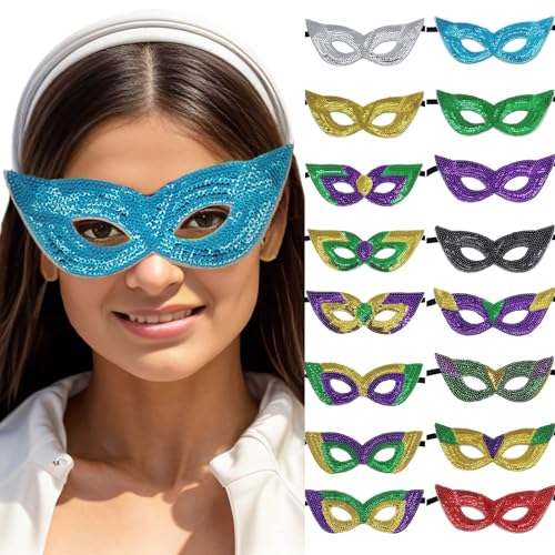 Last-Minute-Angebote,Masken,Venezianische Maske Herren Venezianisch Damen Mask Karneval Deko Maskenball Anonymous Masquerade Masken Kostüm Frau Halloween,Lila,One Size von Generisch